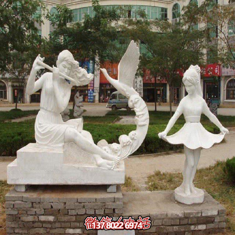 大型石雕人物雕塑，為園林景觀增添靈動之美