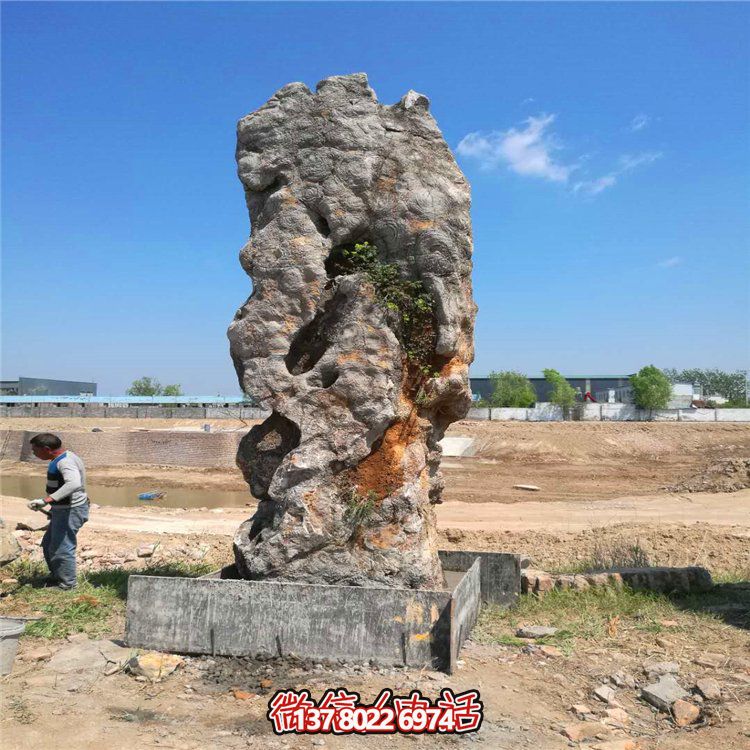 夢(mèng)幻假山景觀擺件，美化庭院靈璧石